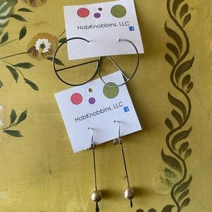 Two pair sterling silver earrings